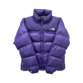 The North Face Womens Purple Puffer Jacket WITH BACK DAMAGE