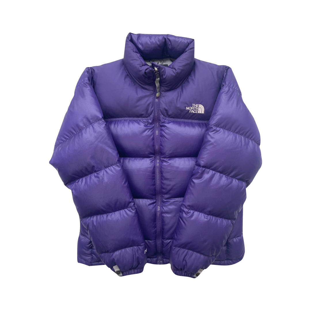 The North Face Womens Purple Puffer Jacket WITH BACK DAMAGE