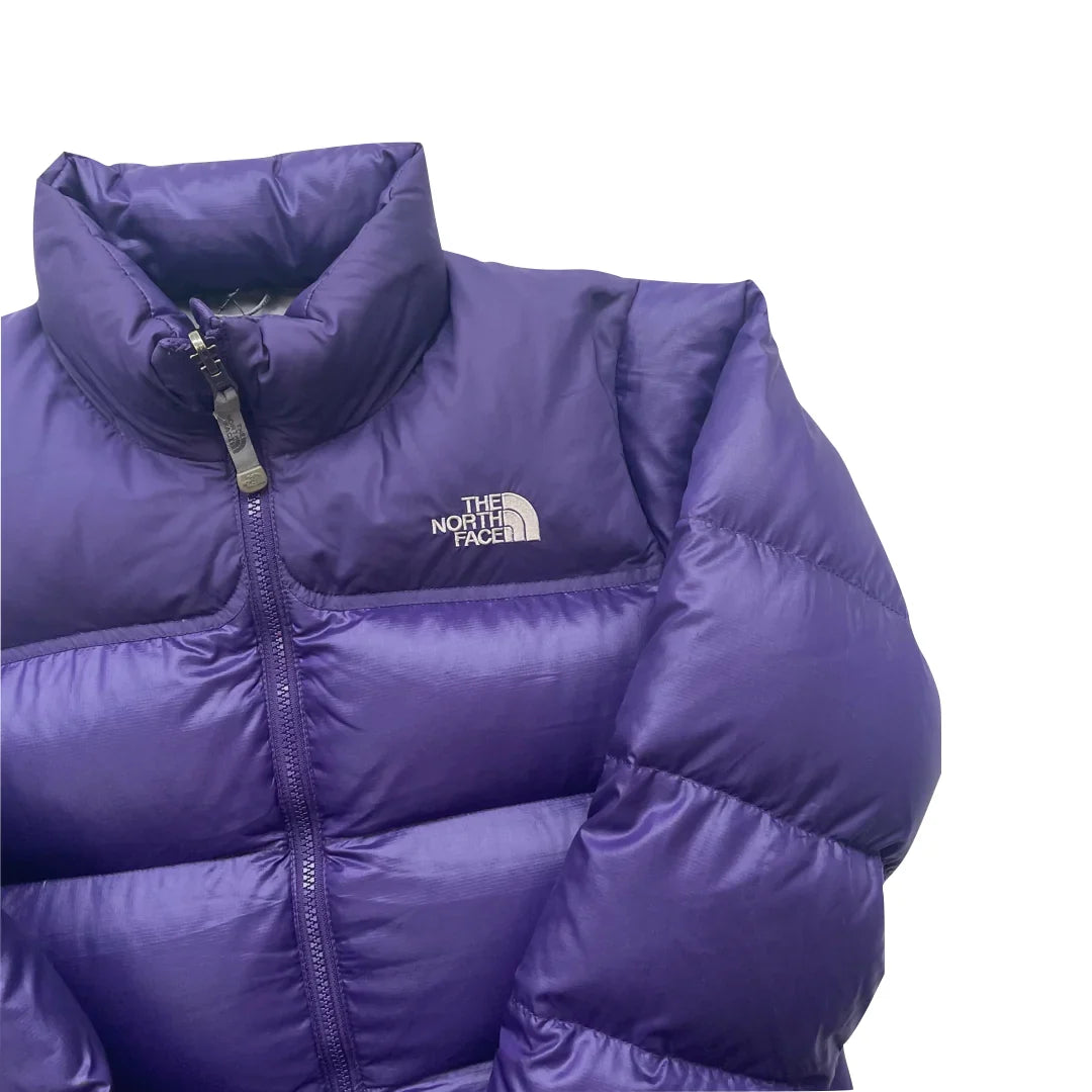 The North Face Womens Purple Puffer Jacket WITH STAIN