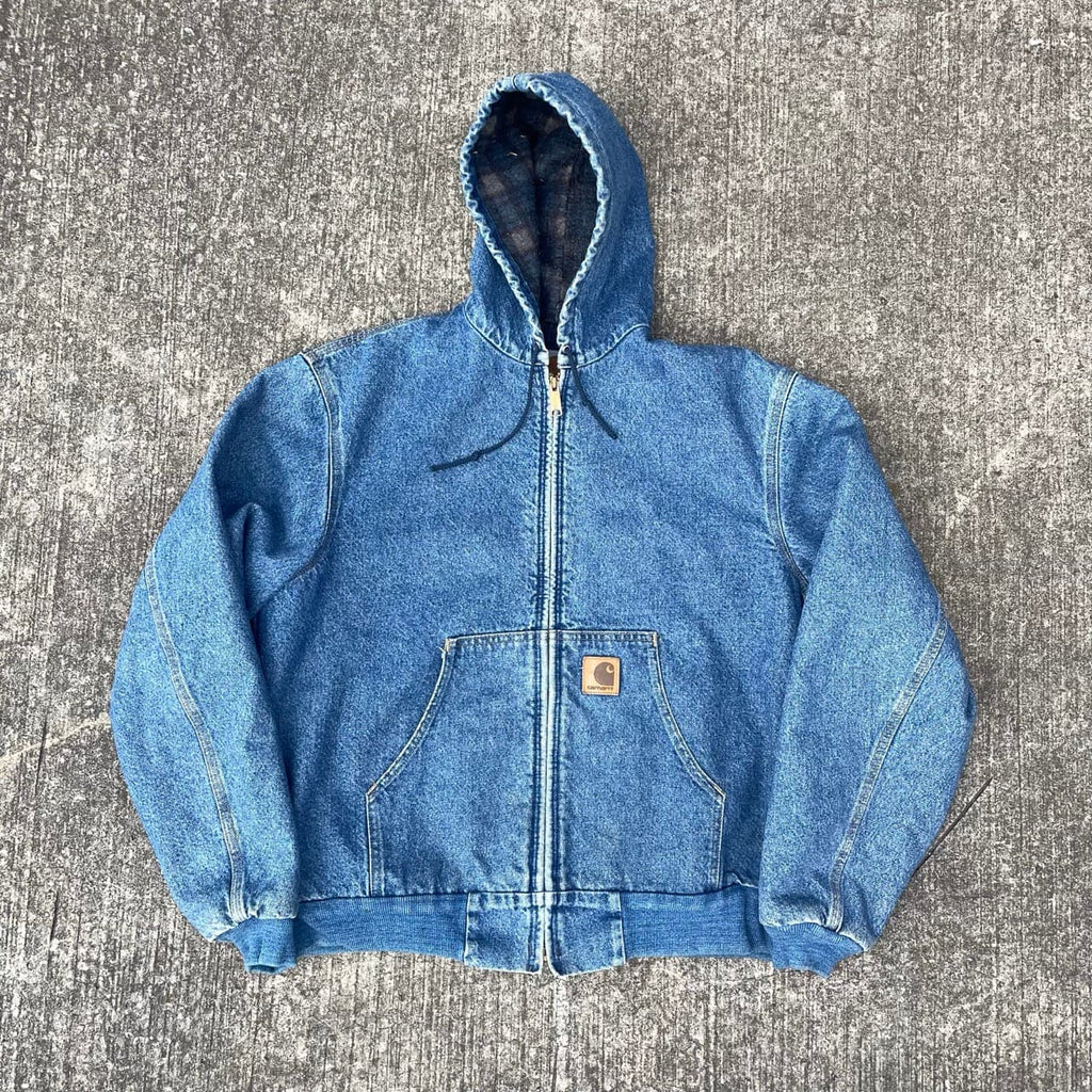 Vintage Carhartt Navy Blue Hooded Jacket