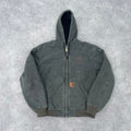 Vintage Carhartt Faded Green Hooded Jacket