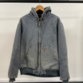 Vintage Carhartt Faded Grey Hooded Jacket
