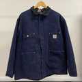 Vintage Carhartt Navy Blue Collared Jacket