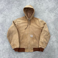 Vintage Carhartt Sand Beige Hooded Jacket