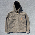 Vintage Carhartt Faded Brown Hooded Jacket