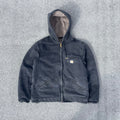 Vintage Carhartt Faded Black Hooded Jacket