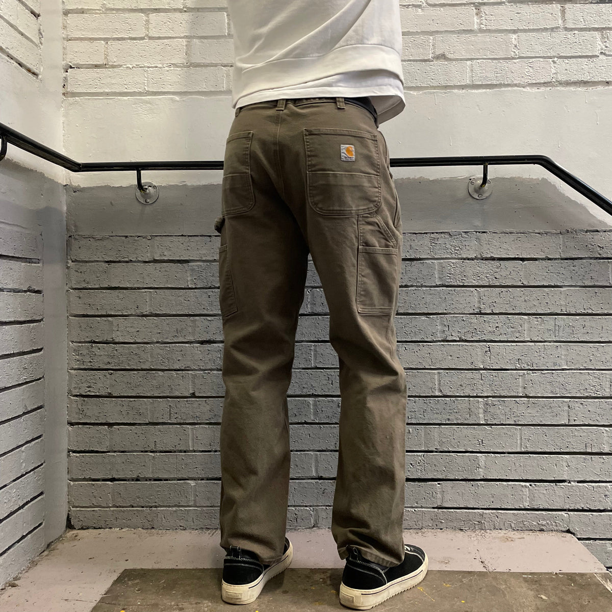 Vintage Carhartt Brown / Green Carpenter Trousers