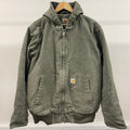Vintage Carhartt Faded Green Hooded Jacket