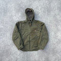 Vintage Carhartt Faded Green Hooded Jacket