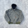 Vintage Carhartt Faded Green Hooded Jacket