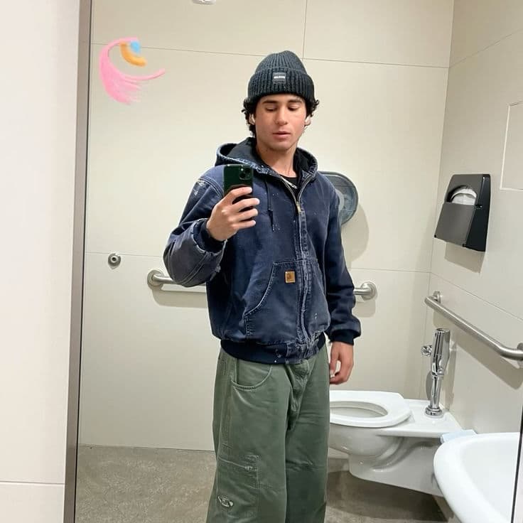 Vintage Carhartt Blue Hooded Jacket