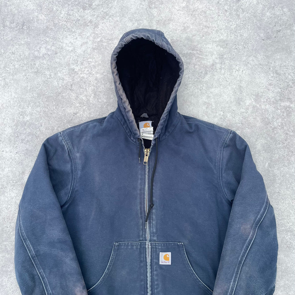 Vintage Carhartt Blue Hooded Jacket