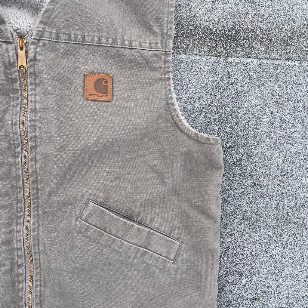 Vintage Carhartt Beige / Sand Brown Gilet Jacket