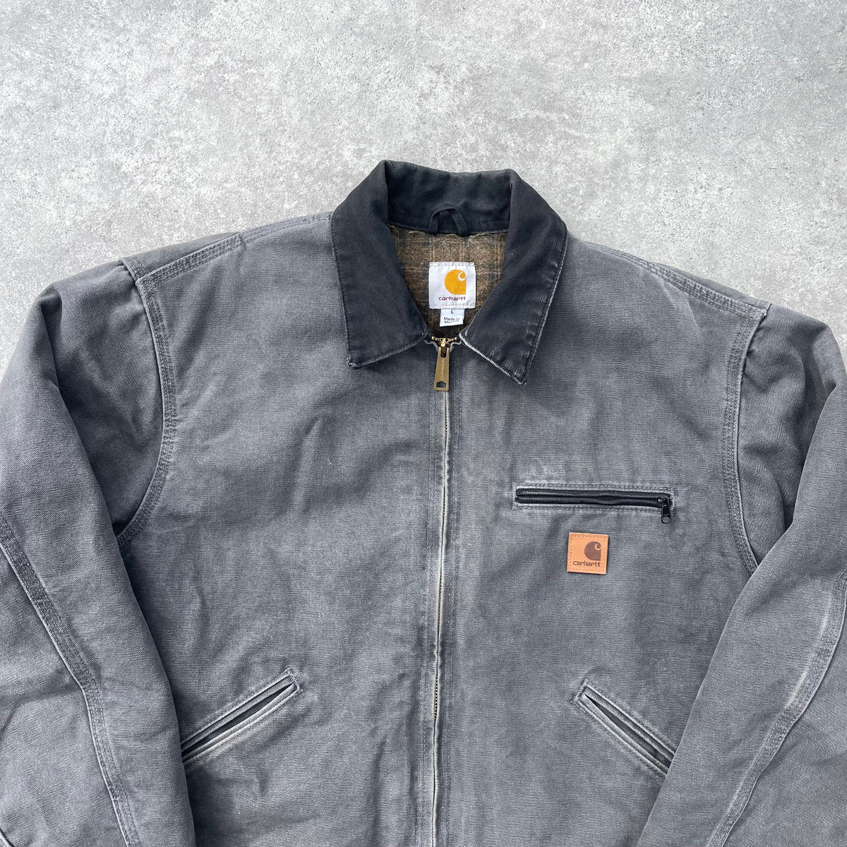 Vintage Carhartt Faded Grey Detroit Jacket