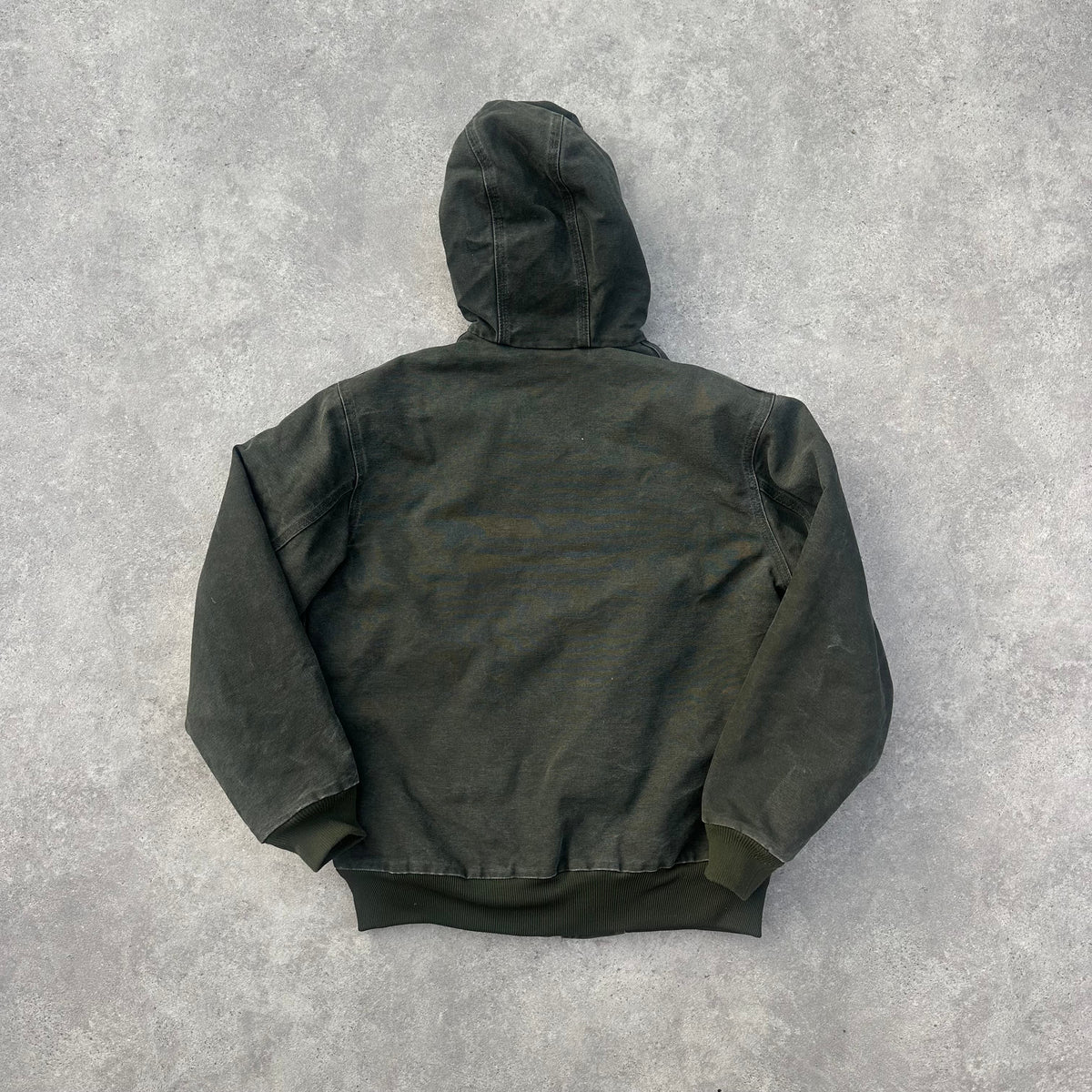 Vintage Carhartt Faded Green Hooded Jacket