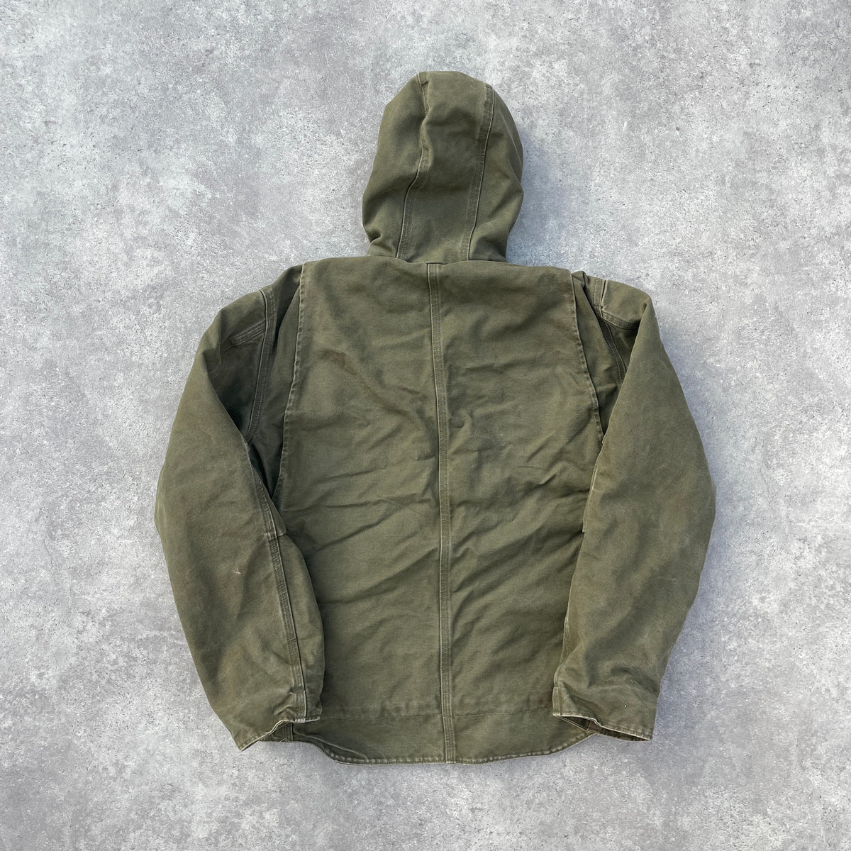 Vintage Carhartt Faded Green Hooded Jacket