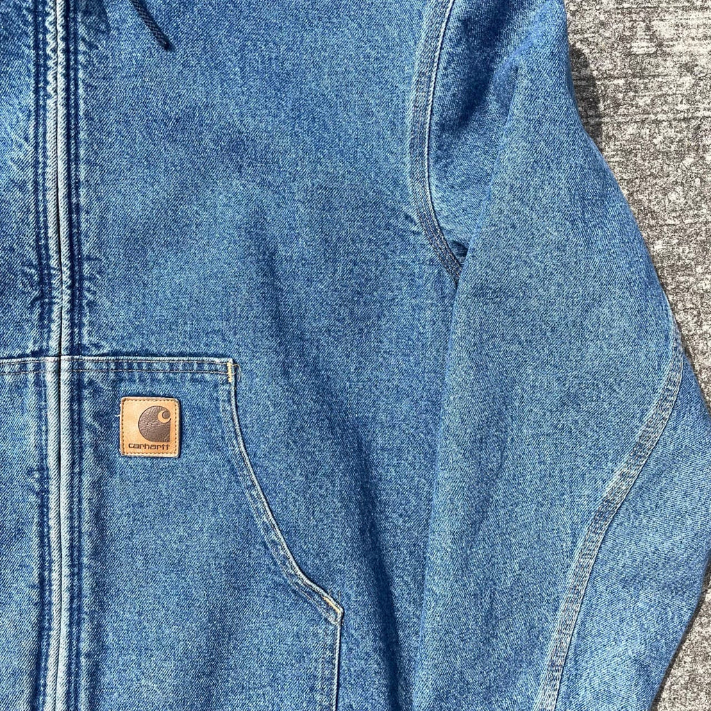 Vintage Carhartt Navy Blue Hooded Jacket