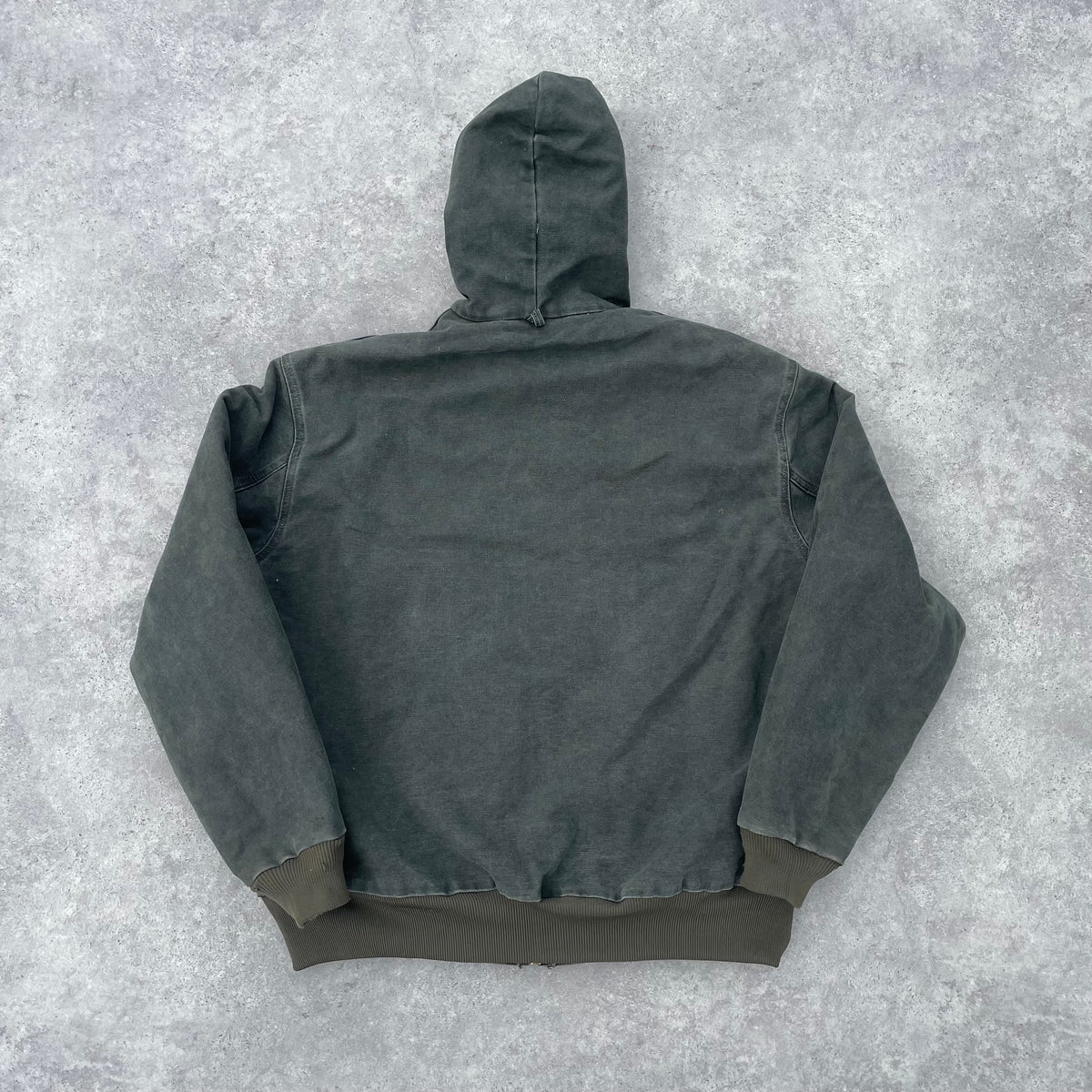Vintage Carhartt Faded Green Hooded Jacket