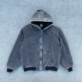 Vintage Carhartt Faded Grey Hooded Jacket