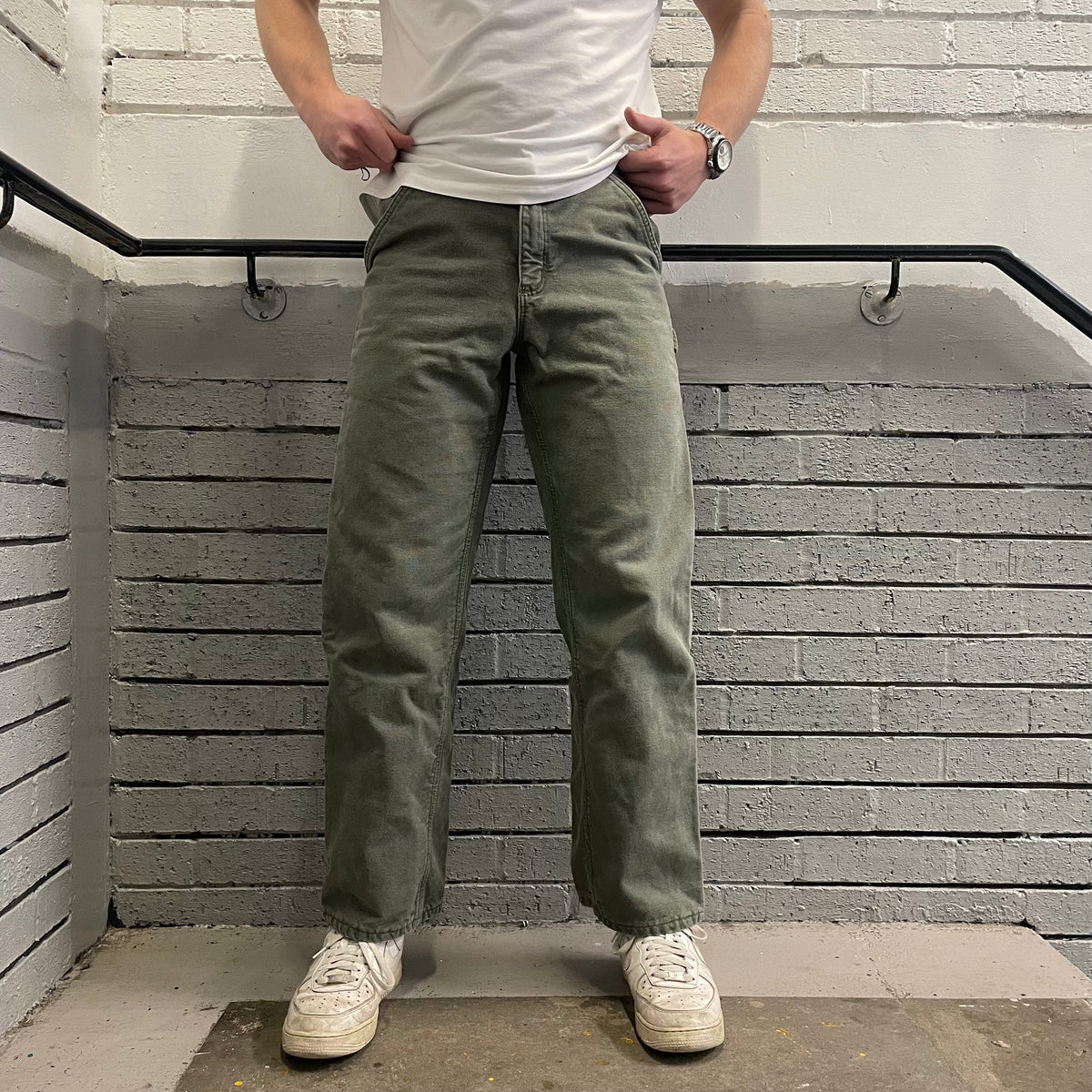 Vintage Carhartt Green Carpenter Trousers