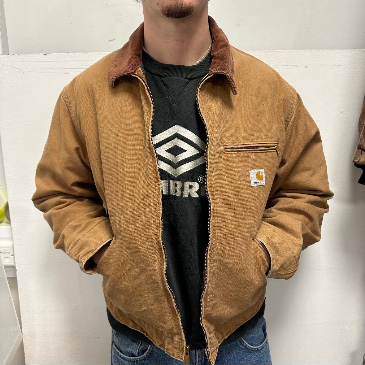 Vintage Carhartt Light Brown Detroit Jacket