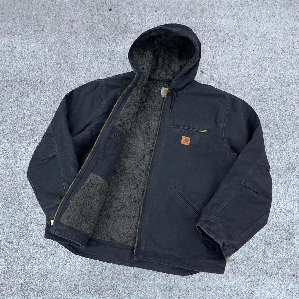 Vintage Carhartt Black Hooded Jacket