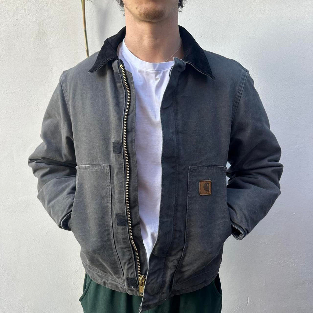 Vintage Carhartt Faded Grey Chore Detroit Jacket
