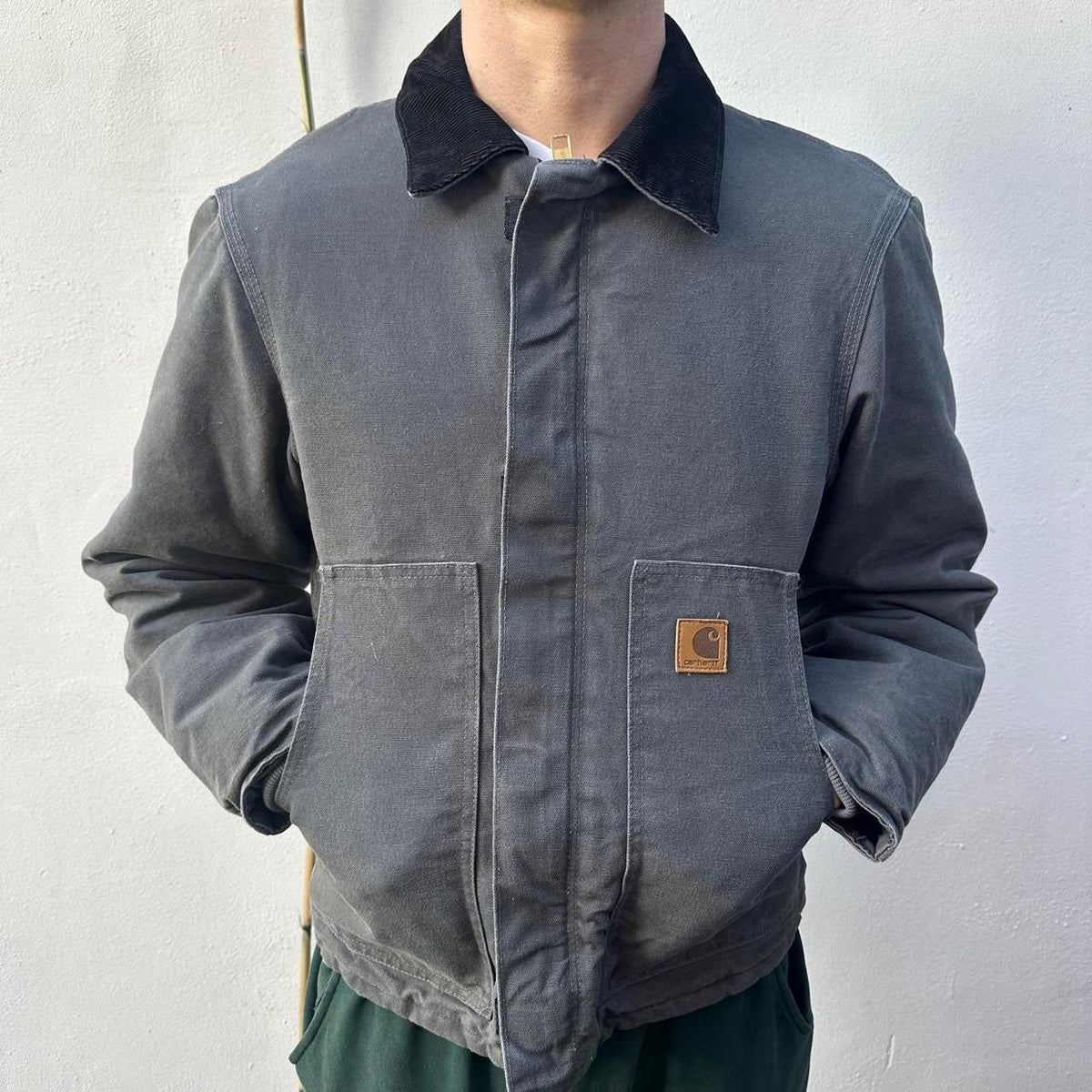 Vintage Carhartt Faded Grey Chore Detroit Jacket