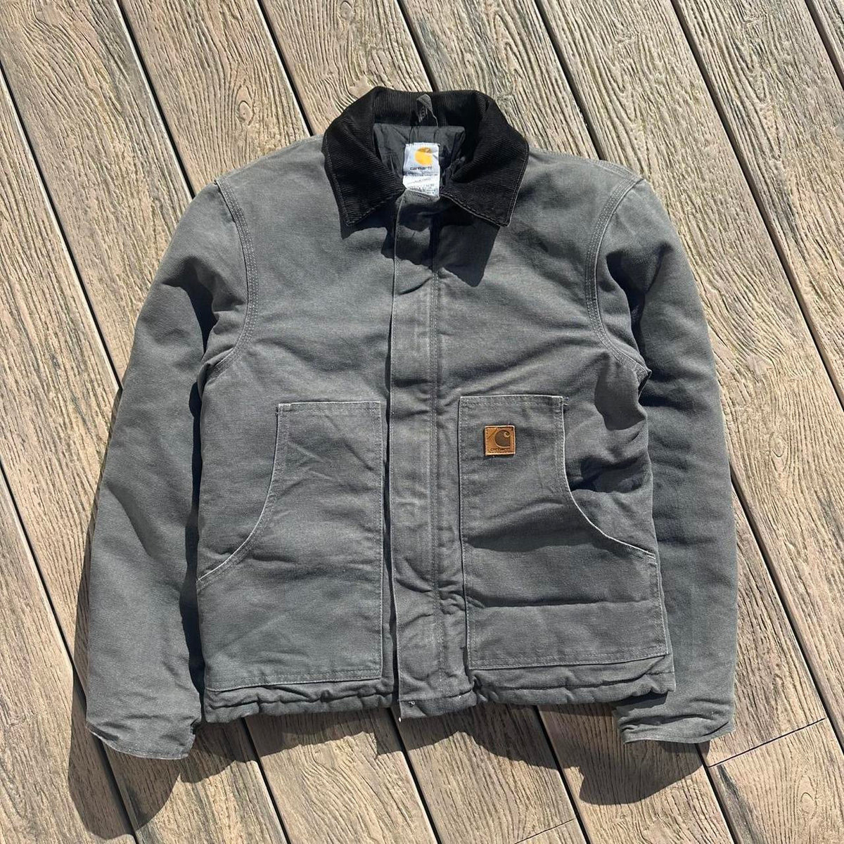 Vintage Carhartt Faded Grey Chore Detroit Jacket