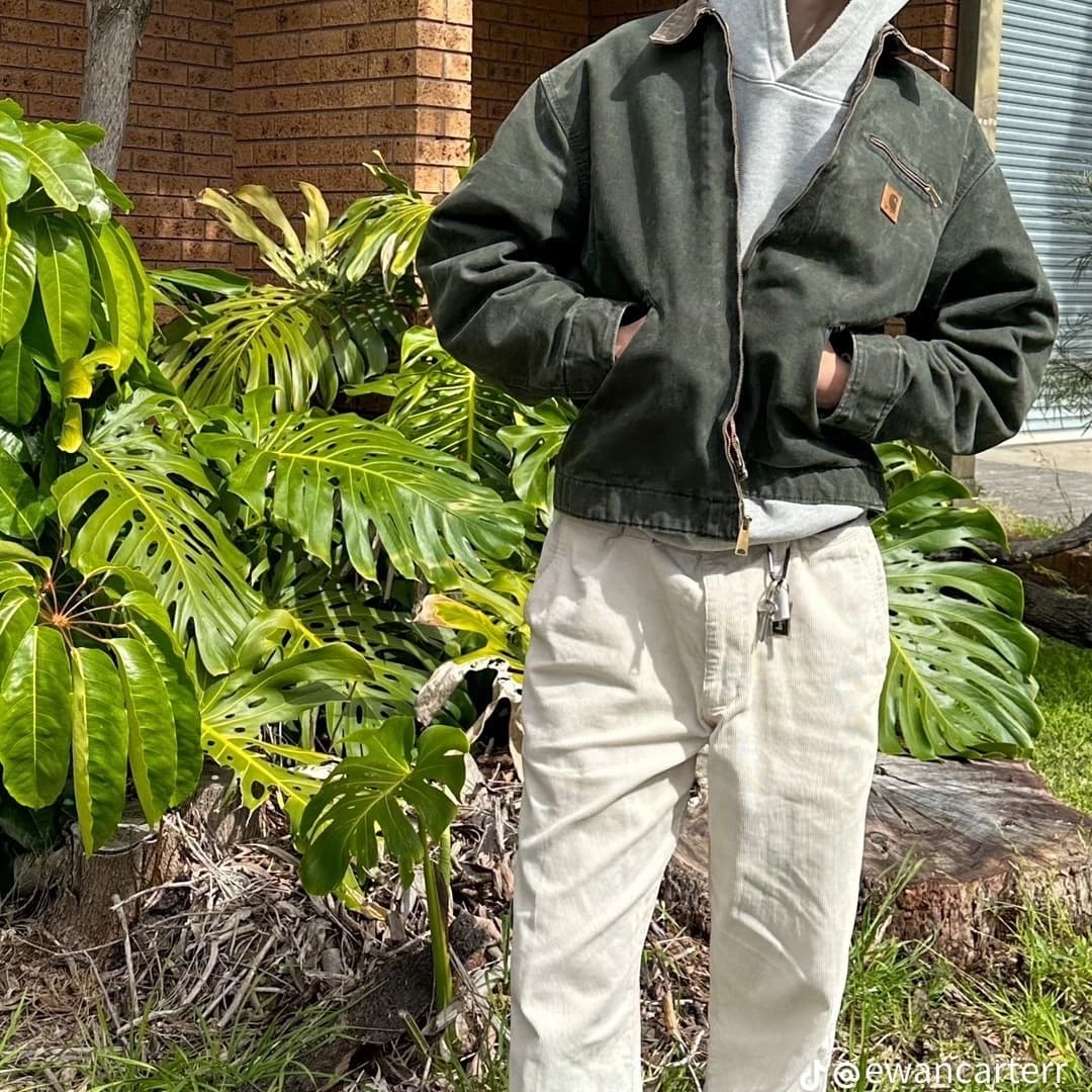 Vintage Carhartt Moss Green Detroit Jacket