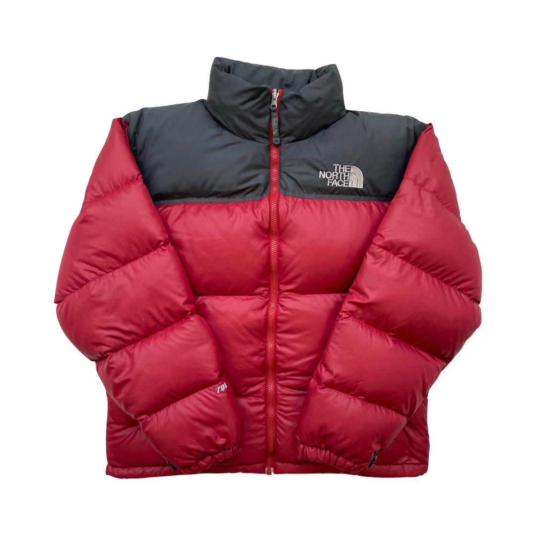 The North Face Light Maroon Red Puffer Jacket LESS PUFFY