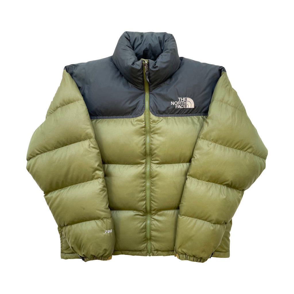 The North Face Light Green Puffer Jacket WITH STAIN & REPAIR