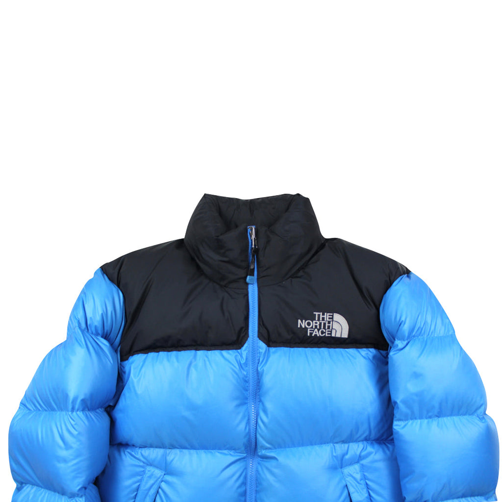 The North Face Baby Blue Puffer Jacket WITH SLIGHT FADED COLOURING