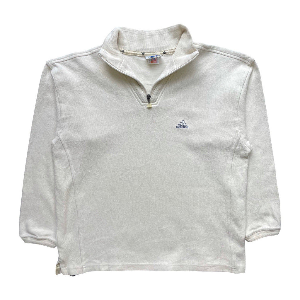 Adidas Light Beige/Brown 1/4 Zip Sweatshirt