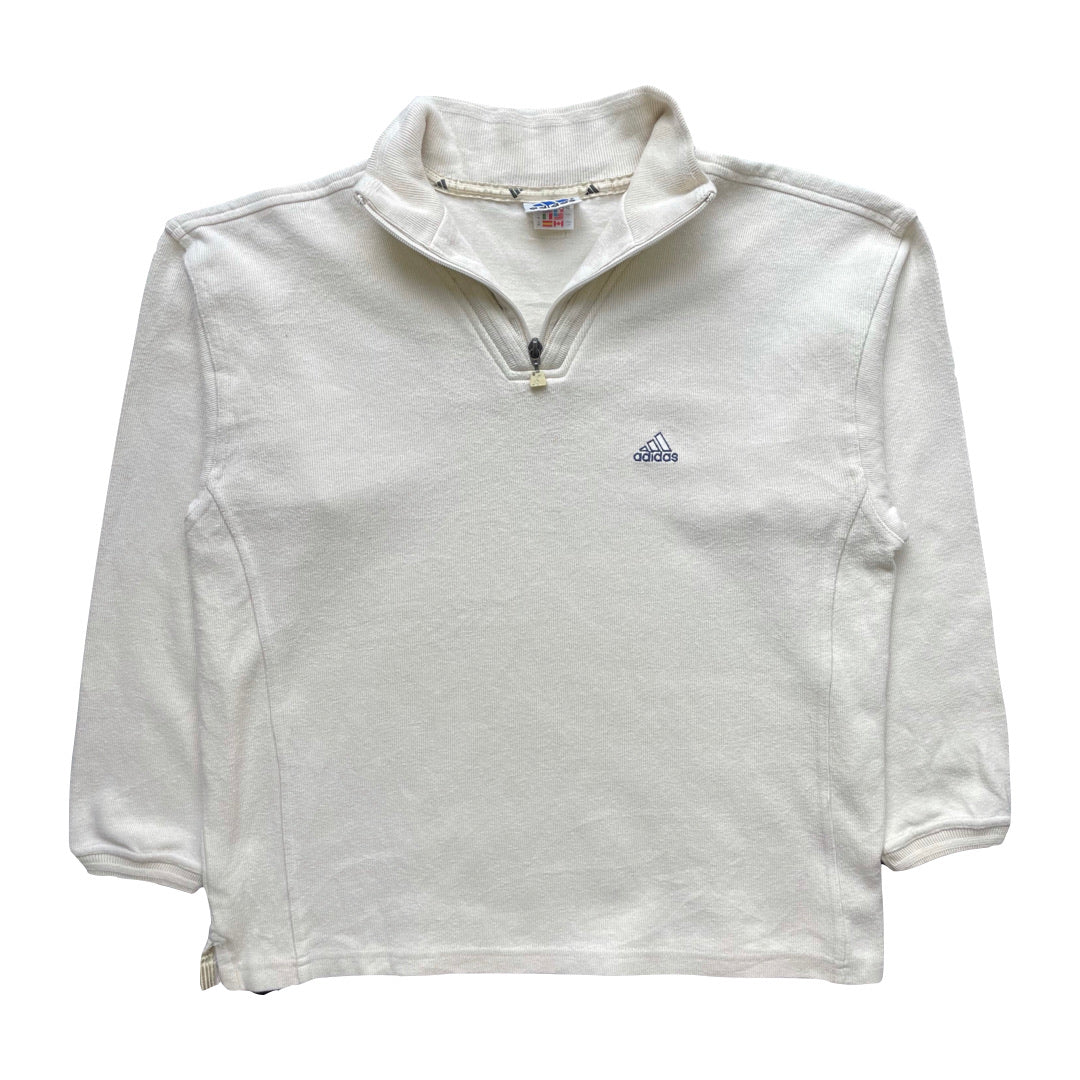Adidas Light Beige/Brown 1/4 Zip Sweatshirt