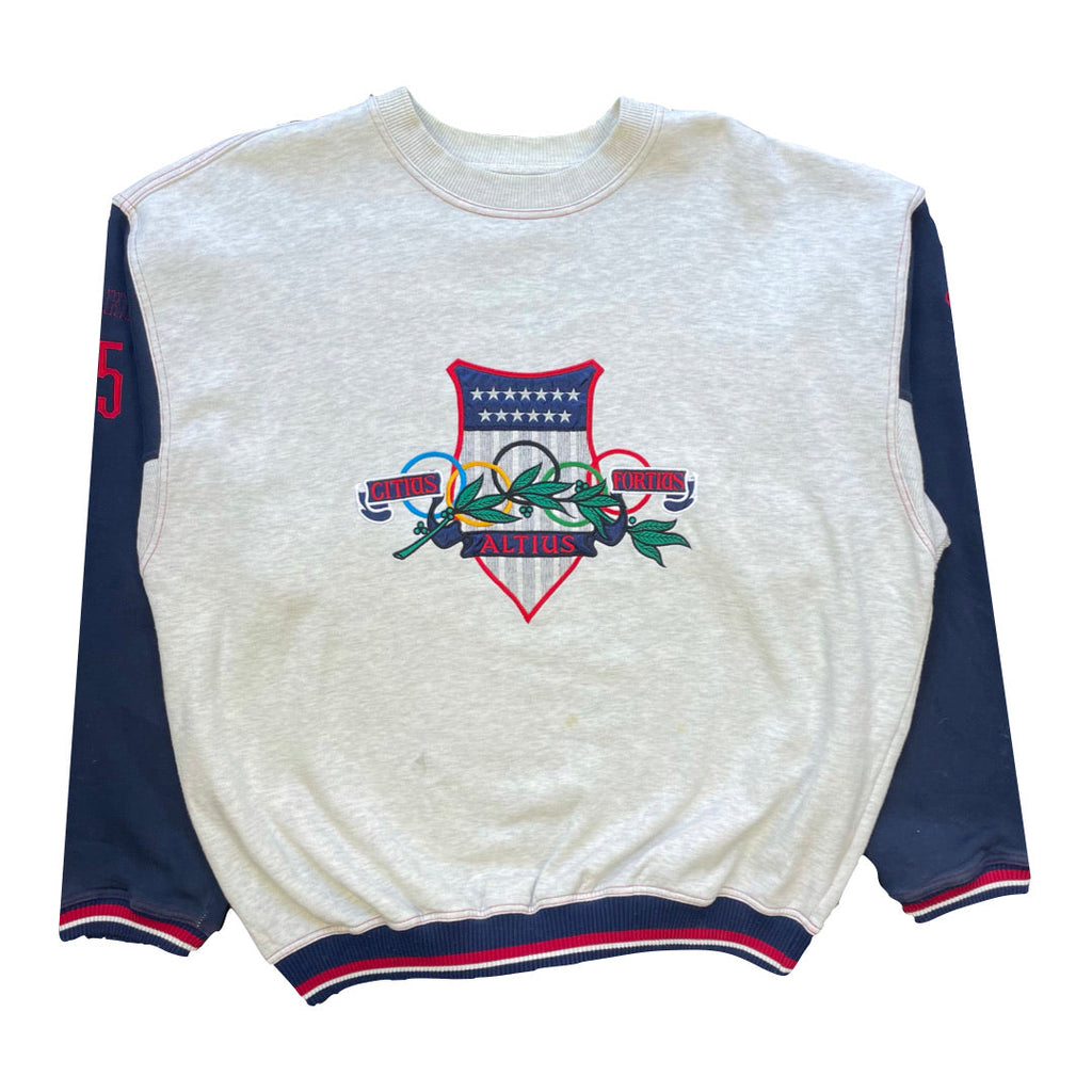 Adidas Grey / Navy Blue Olympics Sweatshirt