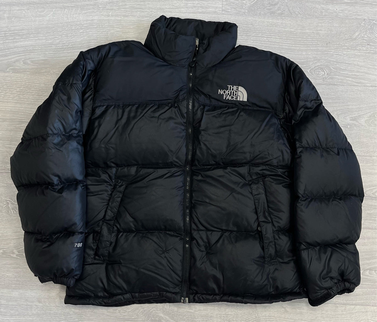 The North Face Black Puffer Jacket WITH REPAIRS