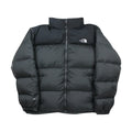 The North Face Dark Grey Matte Puffer Jacket WITH STAIN