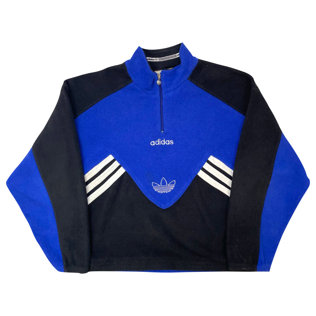 Adidas Blue 1/4 Zip Fleece Sweatshirt