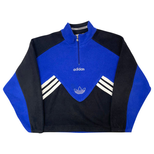 Adidas Blue 1/4 Zip Fleece Sweatshirt