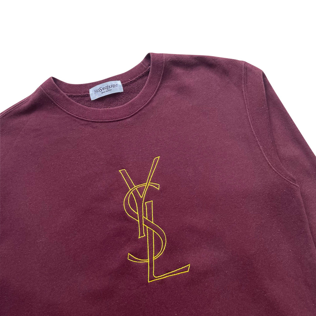 Yves Saint Laurent YSL Burgundy Sweatshirt