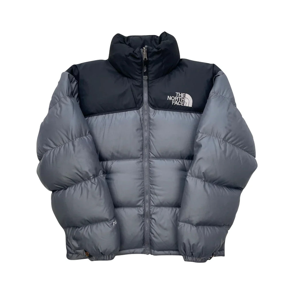 The North Face Grey Puffer Jacket WITH STAIN