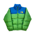 The North Face Lime Green & Blue Puffer Jacket