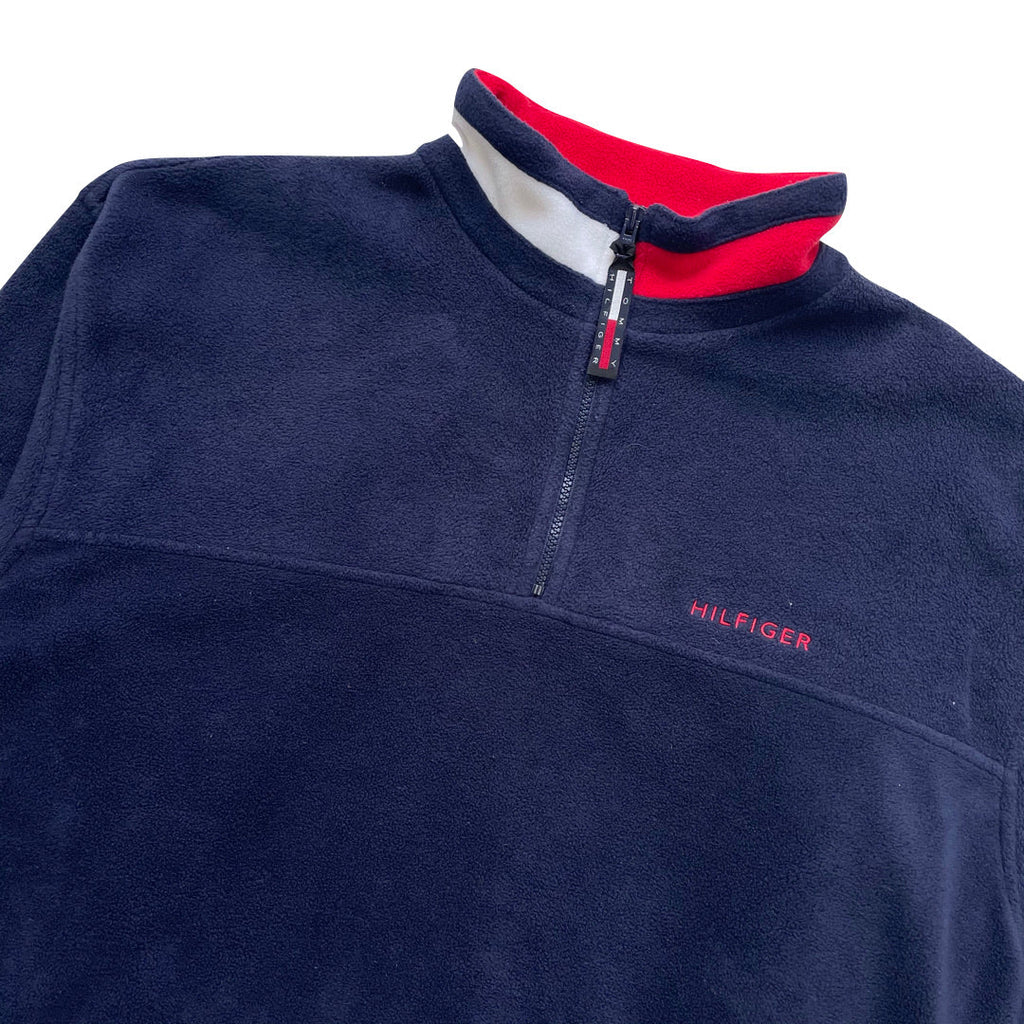 Tommy Hilfiger Navy 1/4 Zip Fleece Jumper