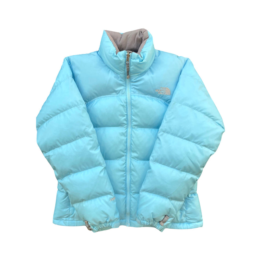 The North Face Womens Baby Blue Puffer Jacket
