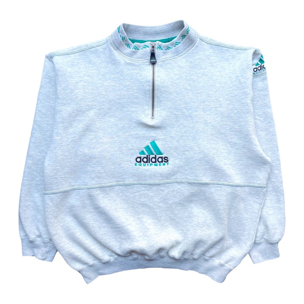 Adidas Equipment Light Grey 1/4 Zip Sweatshirt
