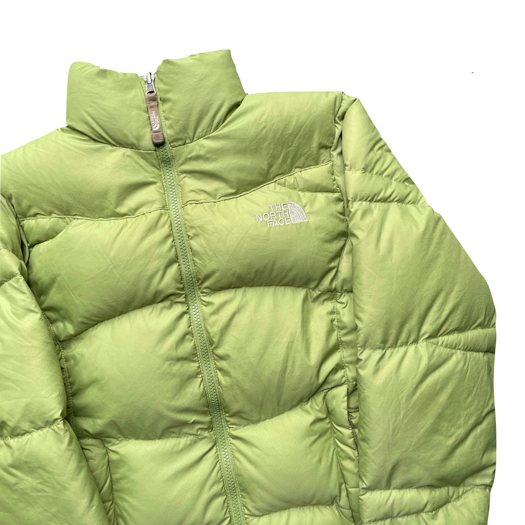 The North Face Womens Pastel Green Puffer Jacket 550