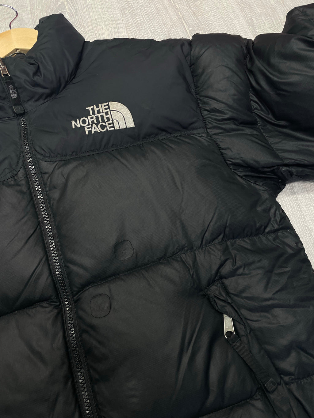 The North Face Black Puffer Jacket WITH PATCHES