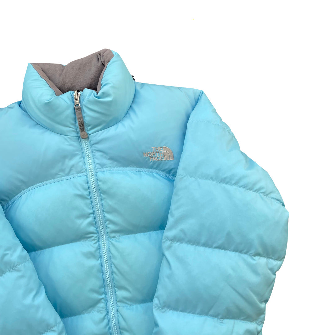 The North Face Womens Baby Blue Puffer Jacket