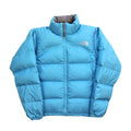 The North Face Womens Baby Blue Puffer Jacket